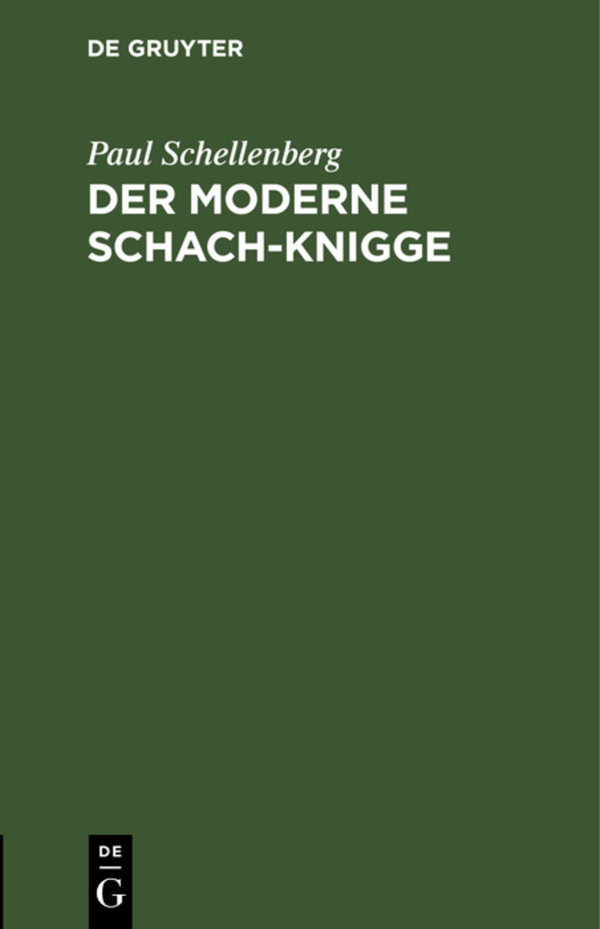Cover image for Der moderne Schach-Knigge ISBN 9783112663370