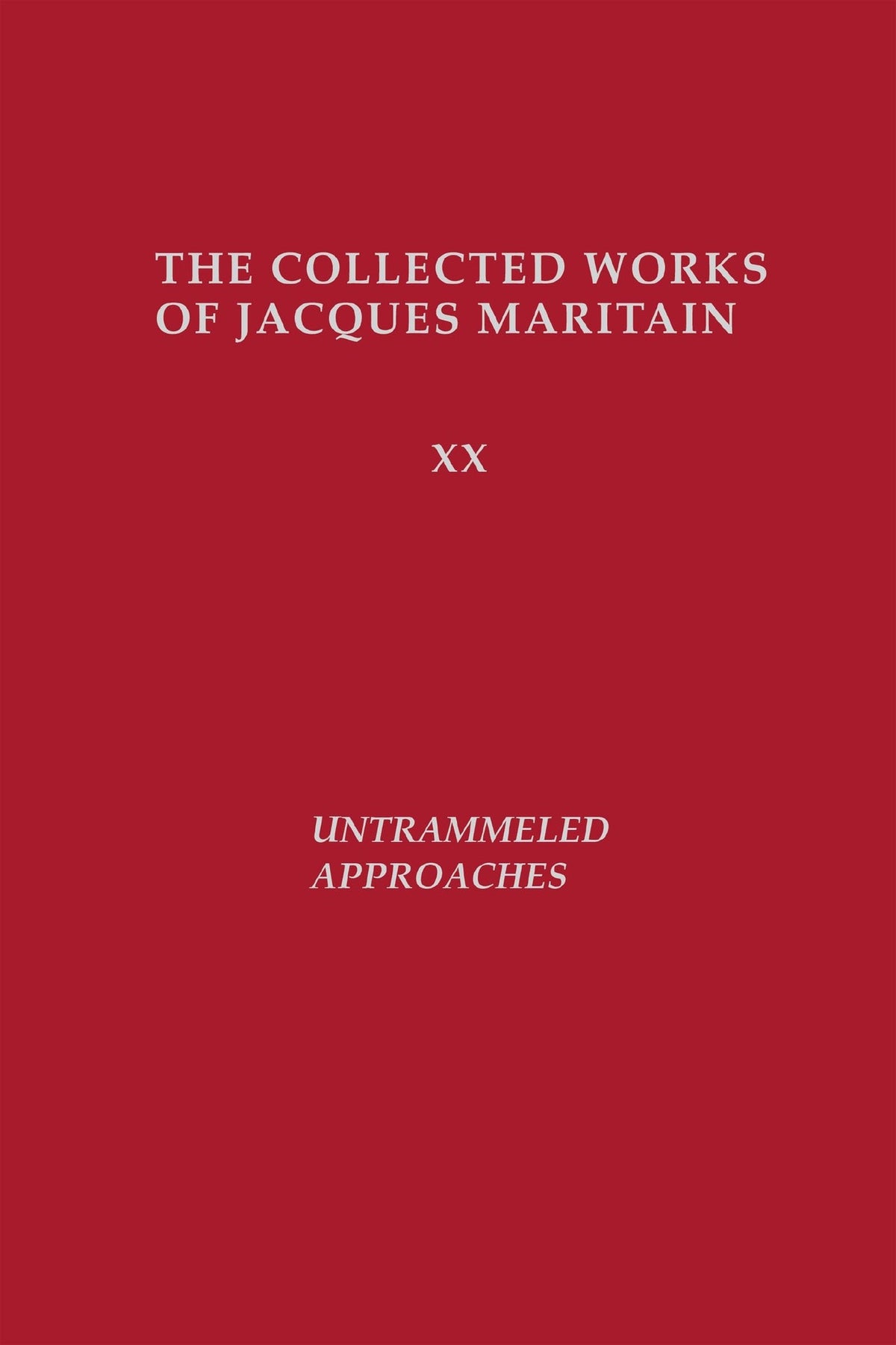 Cover image for Untrammeled Approaches ISBN 9780268159801