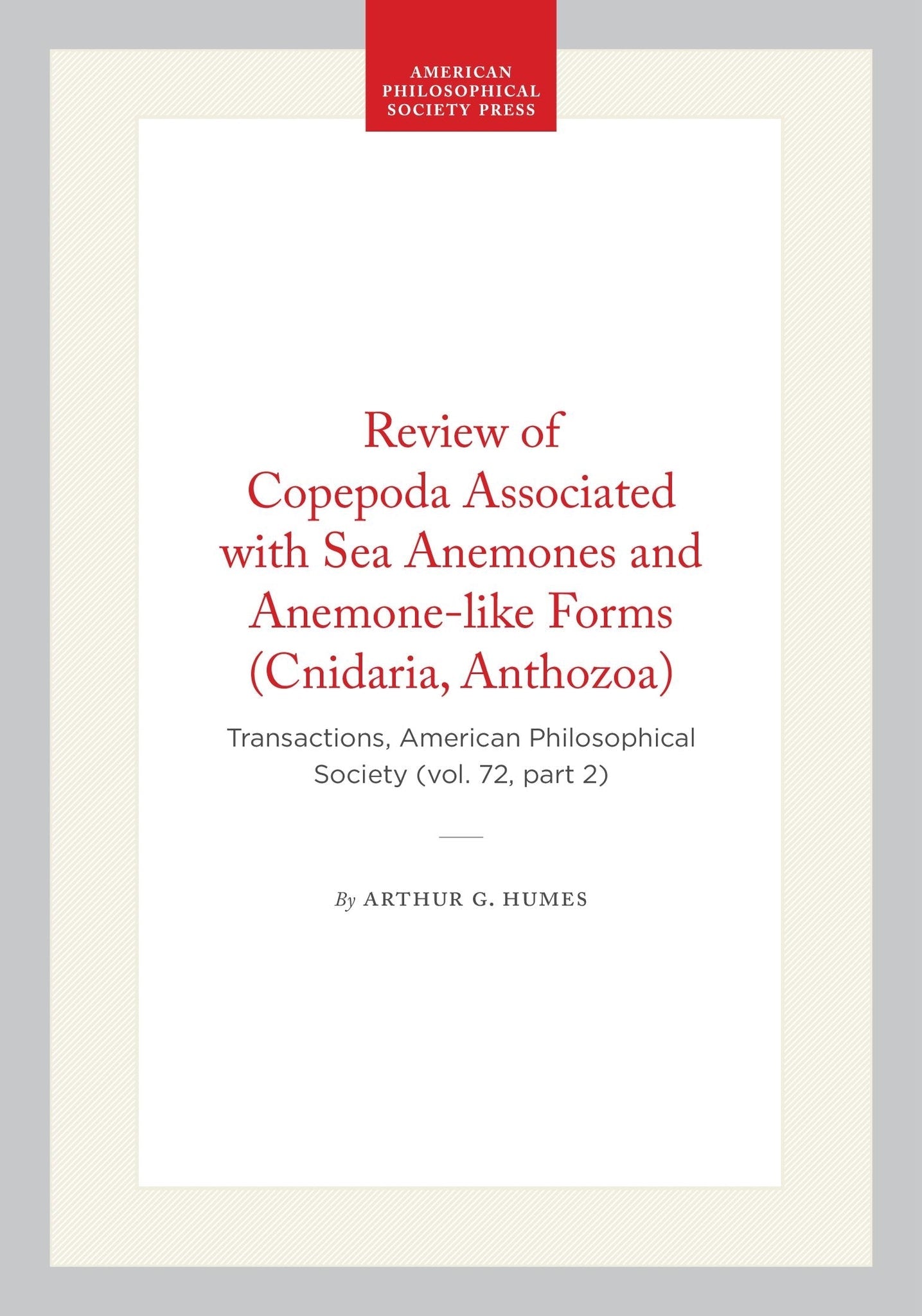 Review of Copepoda Associated with Sea Anemones and Anemone-like Forms (Cnidaria, Anthozoa)