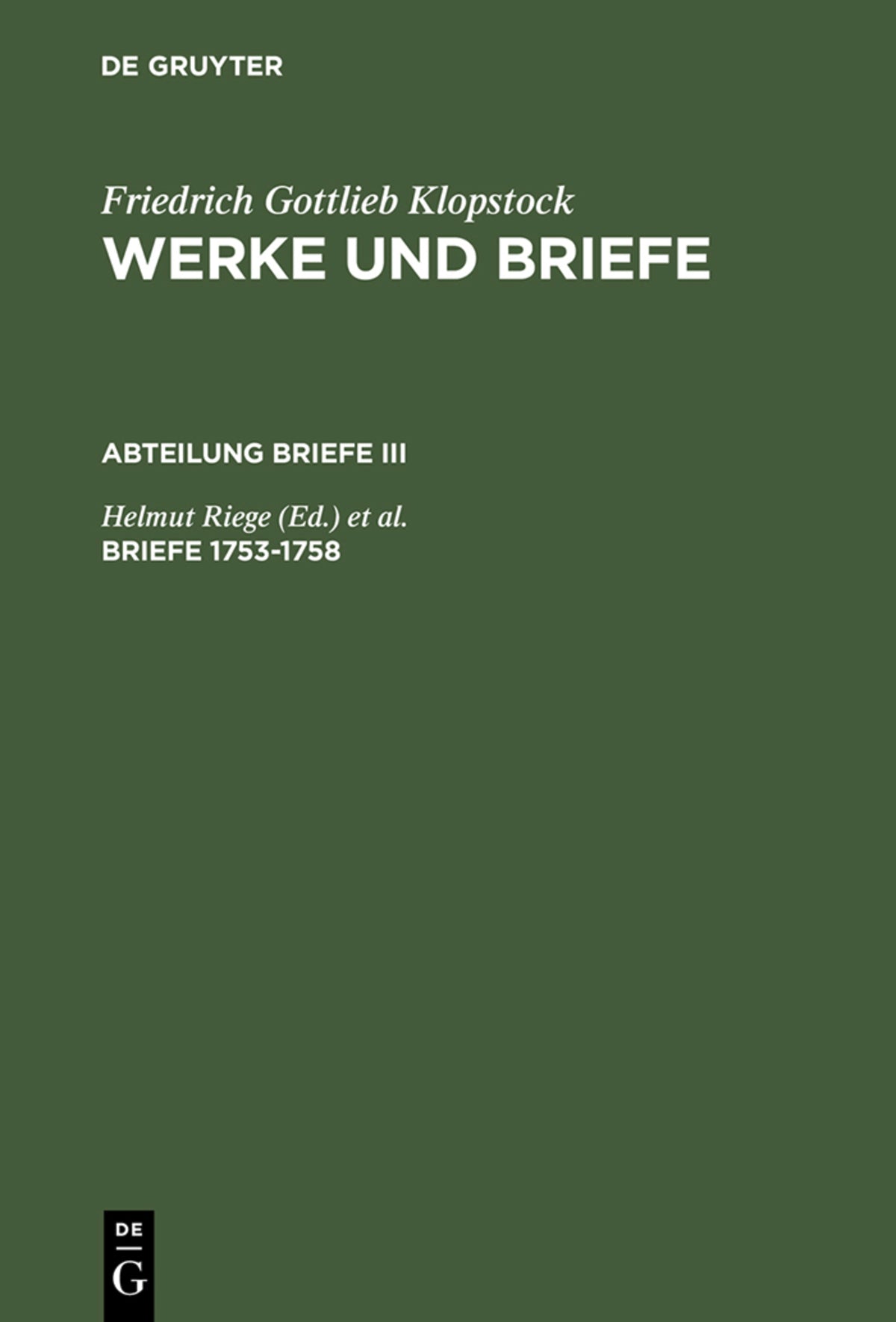 Briefe 1753-1758