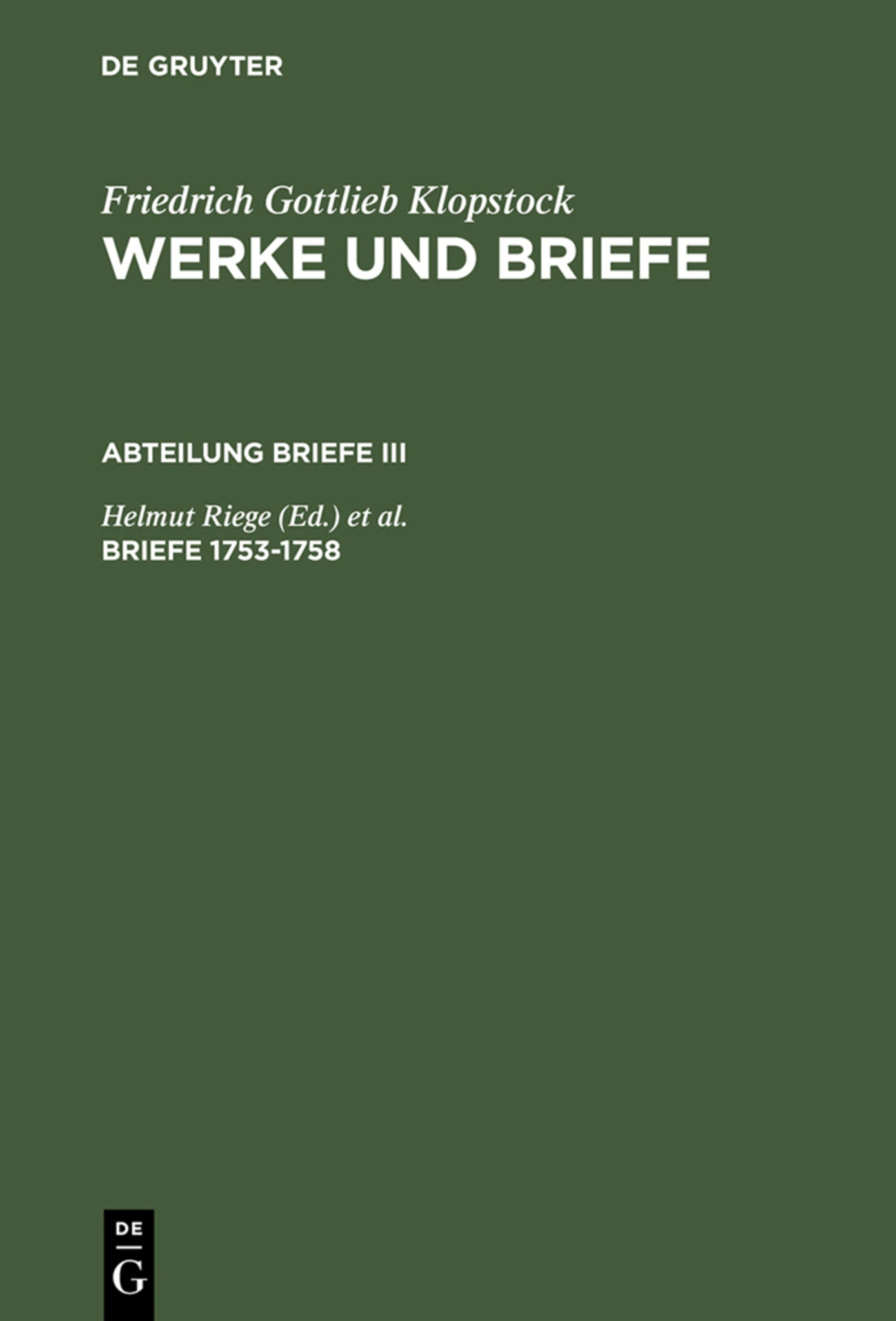 Briefe 1753-1758