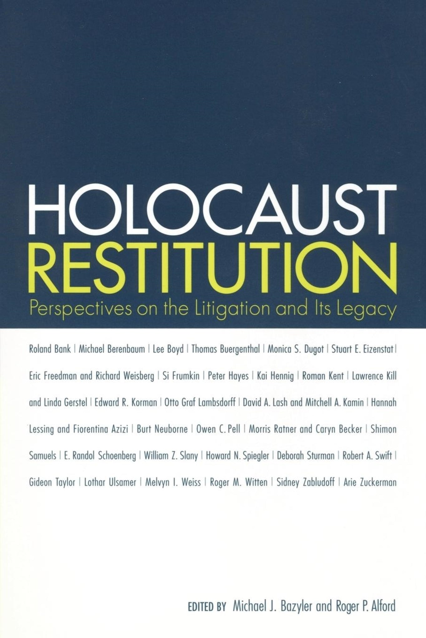 Cover image for Holocaust Restitution ISBN 9780814799871