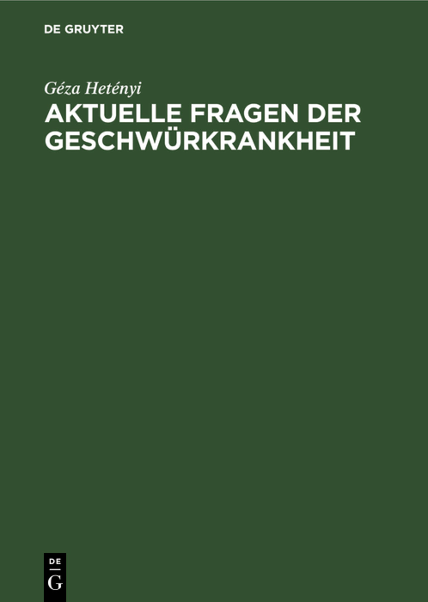 Aktuelle Fragen der Geschwürkrankheit