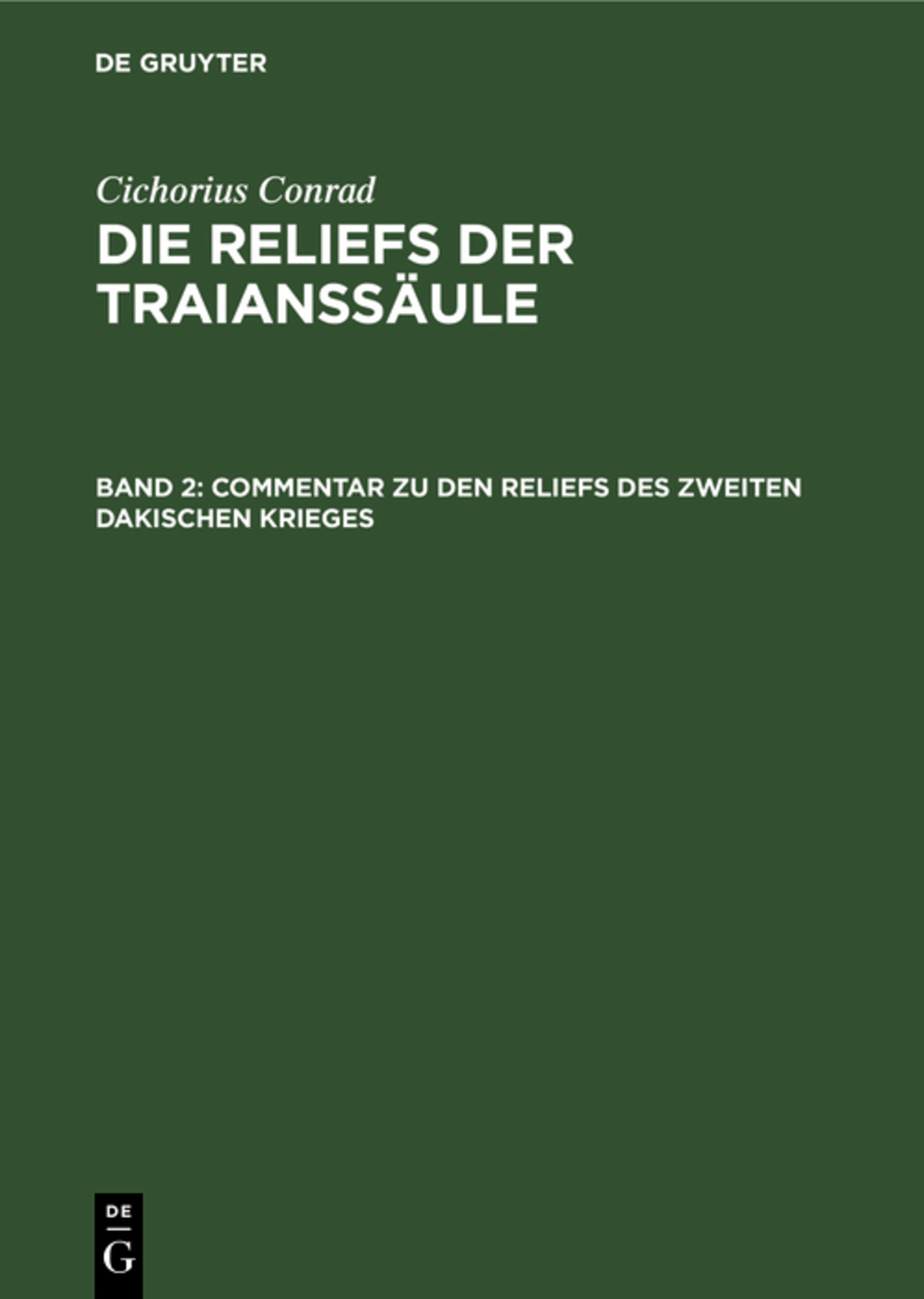 Commentar zu den Reliefs des zweiten dakischen Krieges