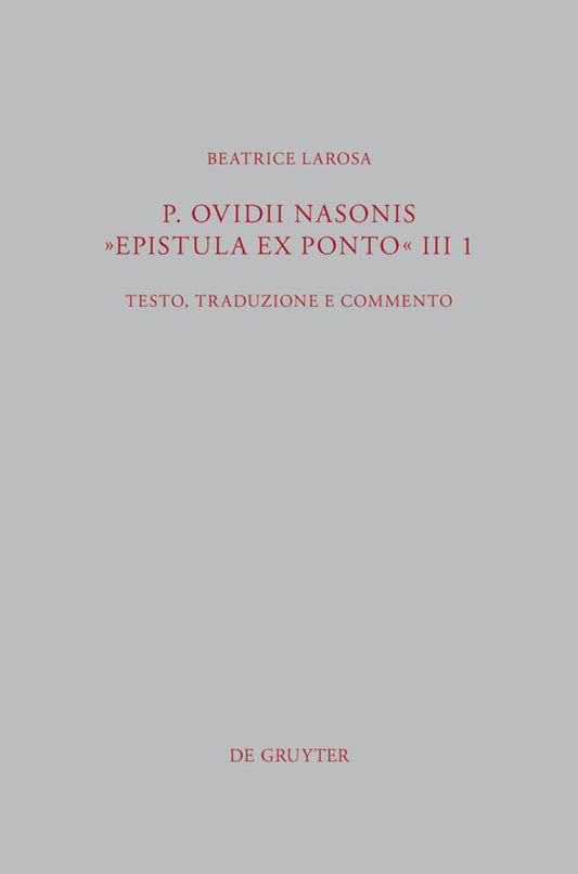 P. Ovidii Nasonis "Epistula ex Ponto" III 1