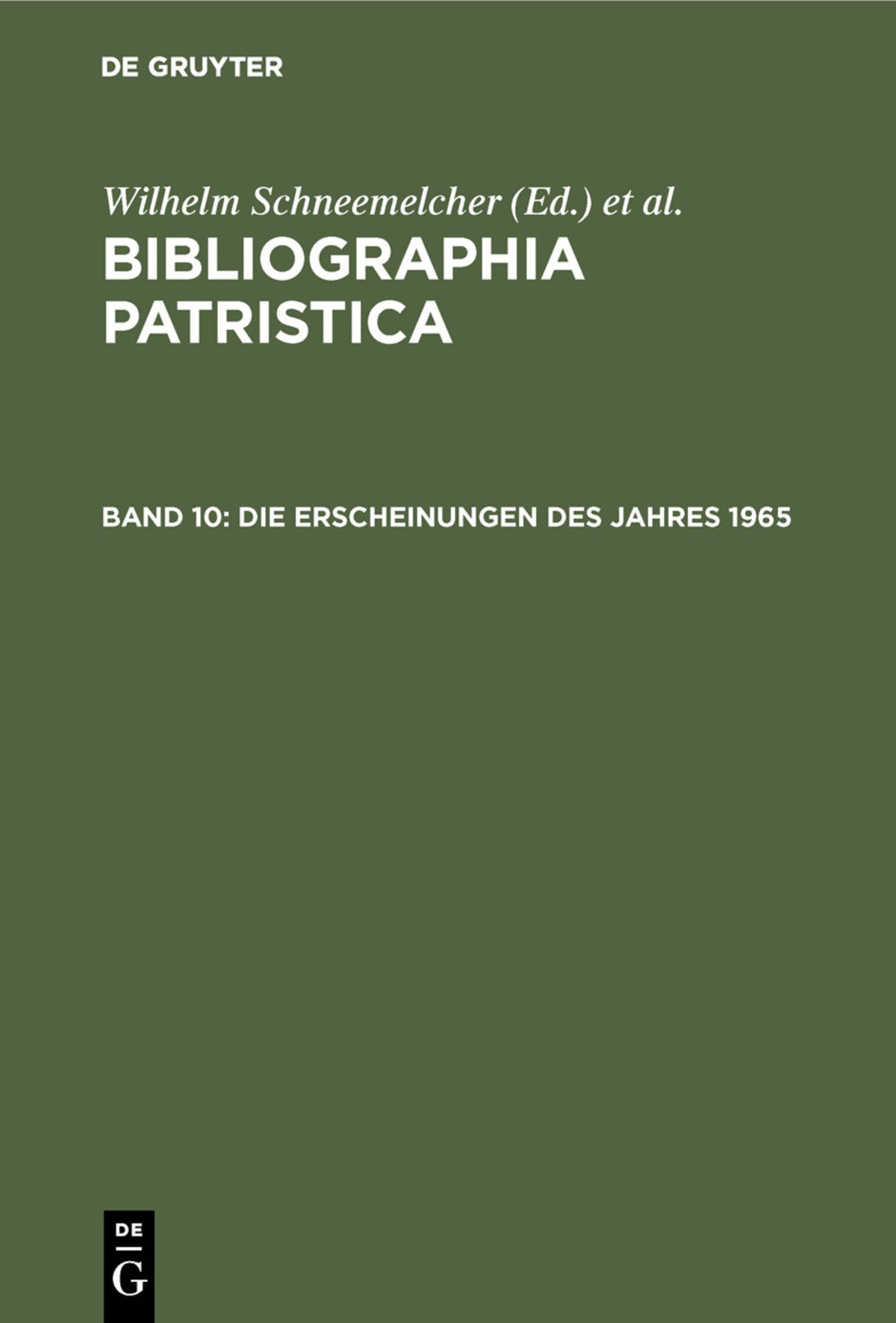 Die Erscheinungen des Jahres 1965