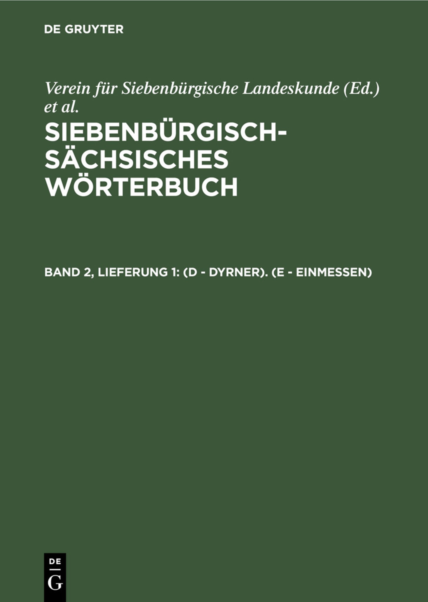 (D - Dyrner). (E - einmessen)