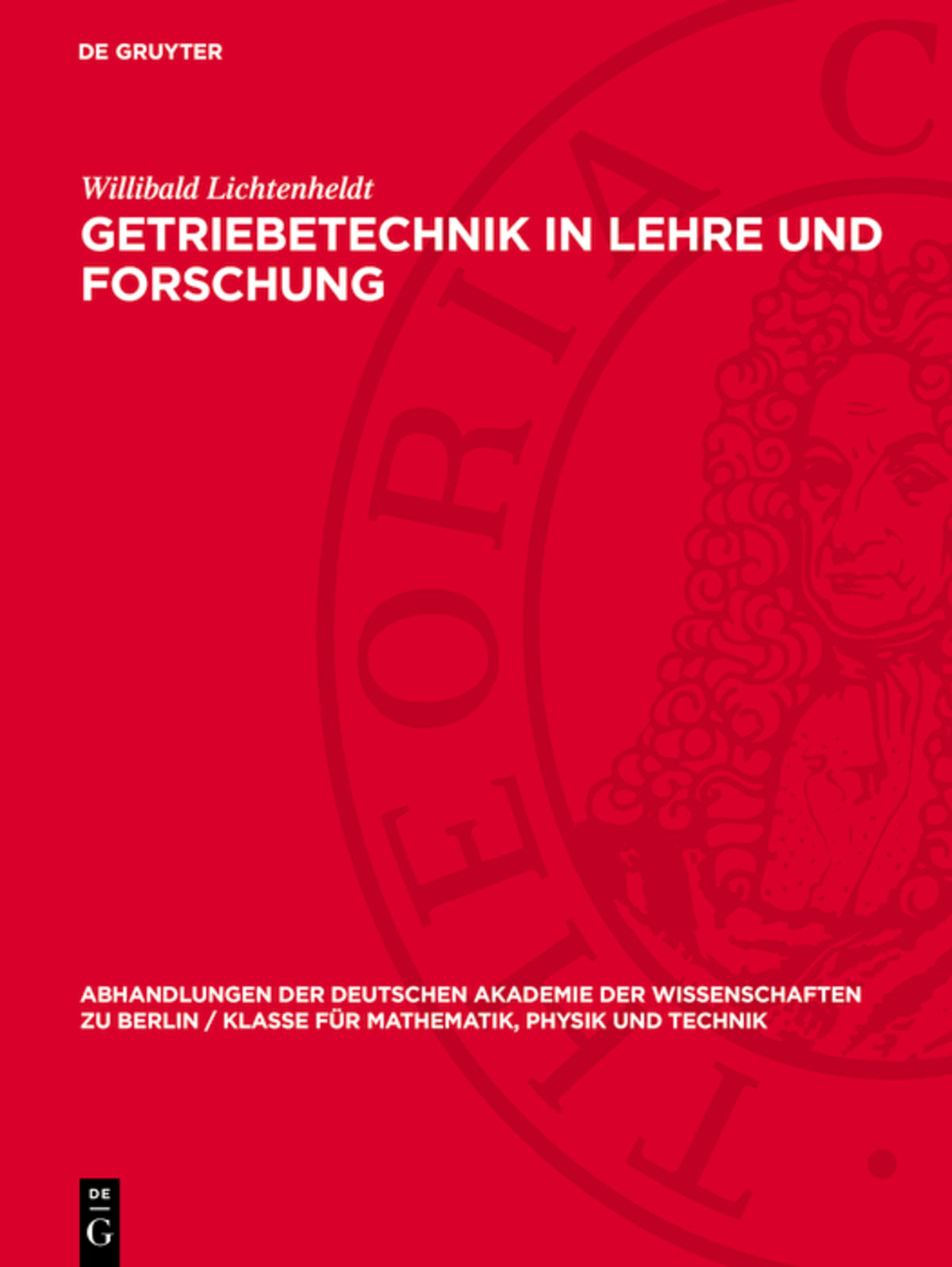 Cover image for Getriebetechnik in Lehre und Forschung ISBN 9783112734360