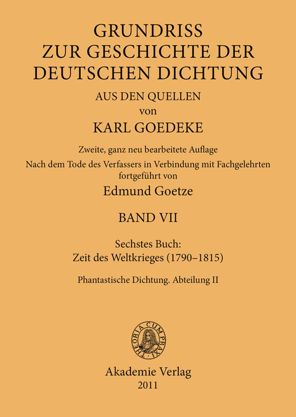 Siebentes Buch: Zeit des Weltkrieges (1790–1815)