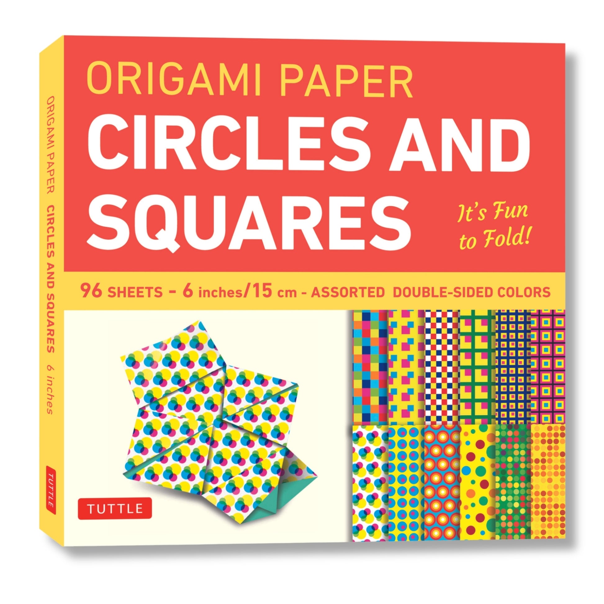 Origami Paper - Circles and Squares 6 inch - 96 Sheets