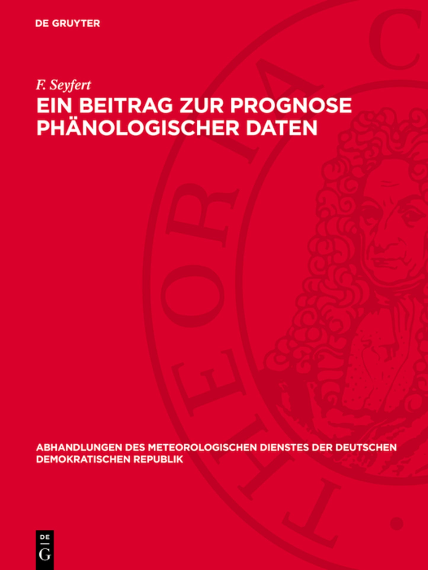 Ein Beitrag zur Prognose phänologischer Daten