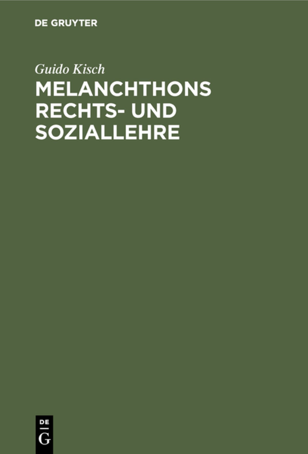 Cover image for Melanchthons Rechts- und Soziallehre ISBN 9783110012743