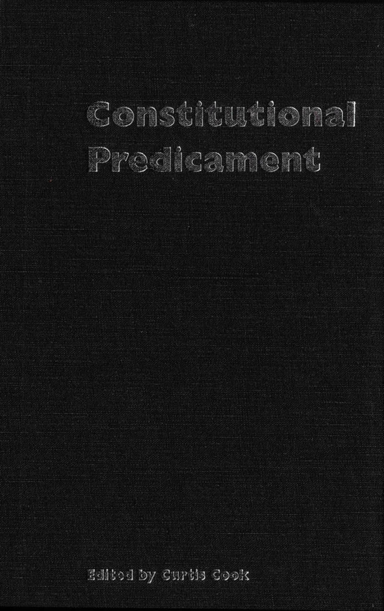 Cover image for Constitutional Predicament ISBN 9780773564756