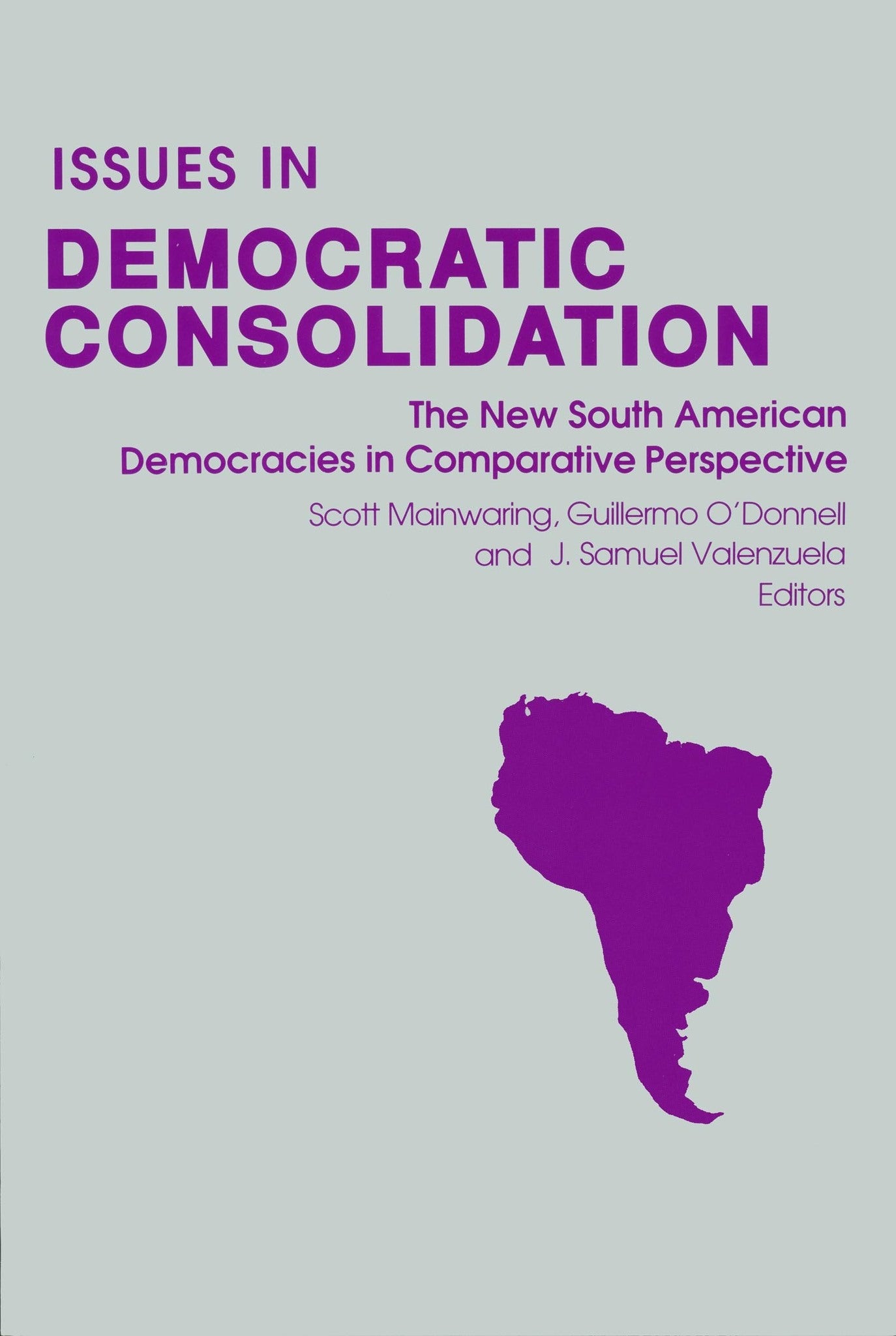 Cover image for Issues in Democratic Consolidation ISBN 9780268012106