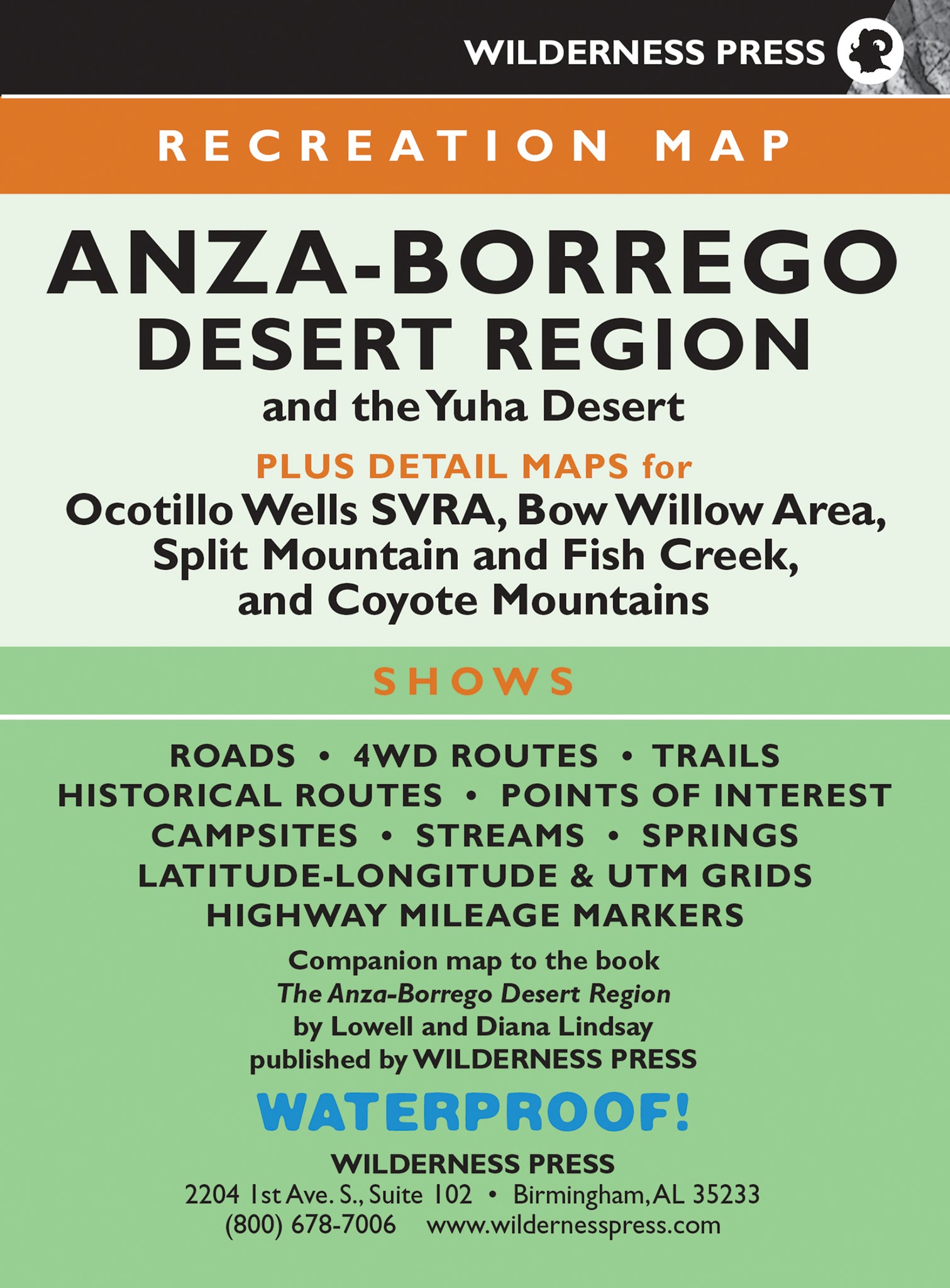 MAP Anza-Borrego Desert Region