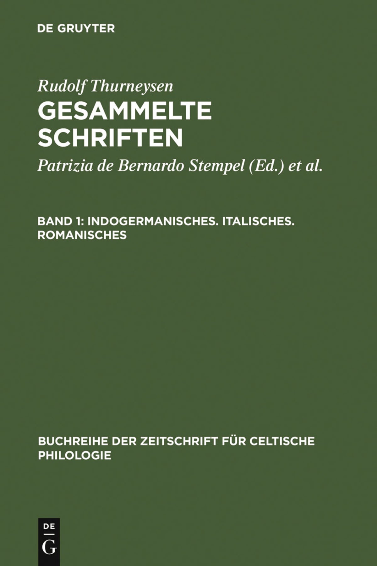 Cover image for Indogermanisches. Italisches. Romanisches ISBN 9783484429086