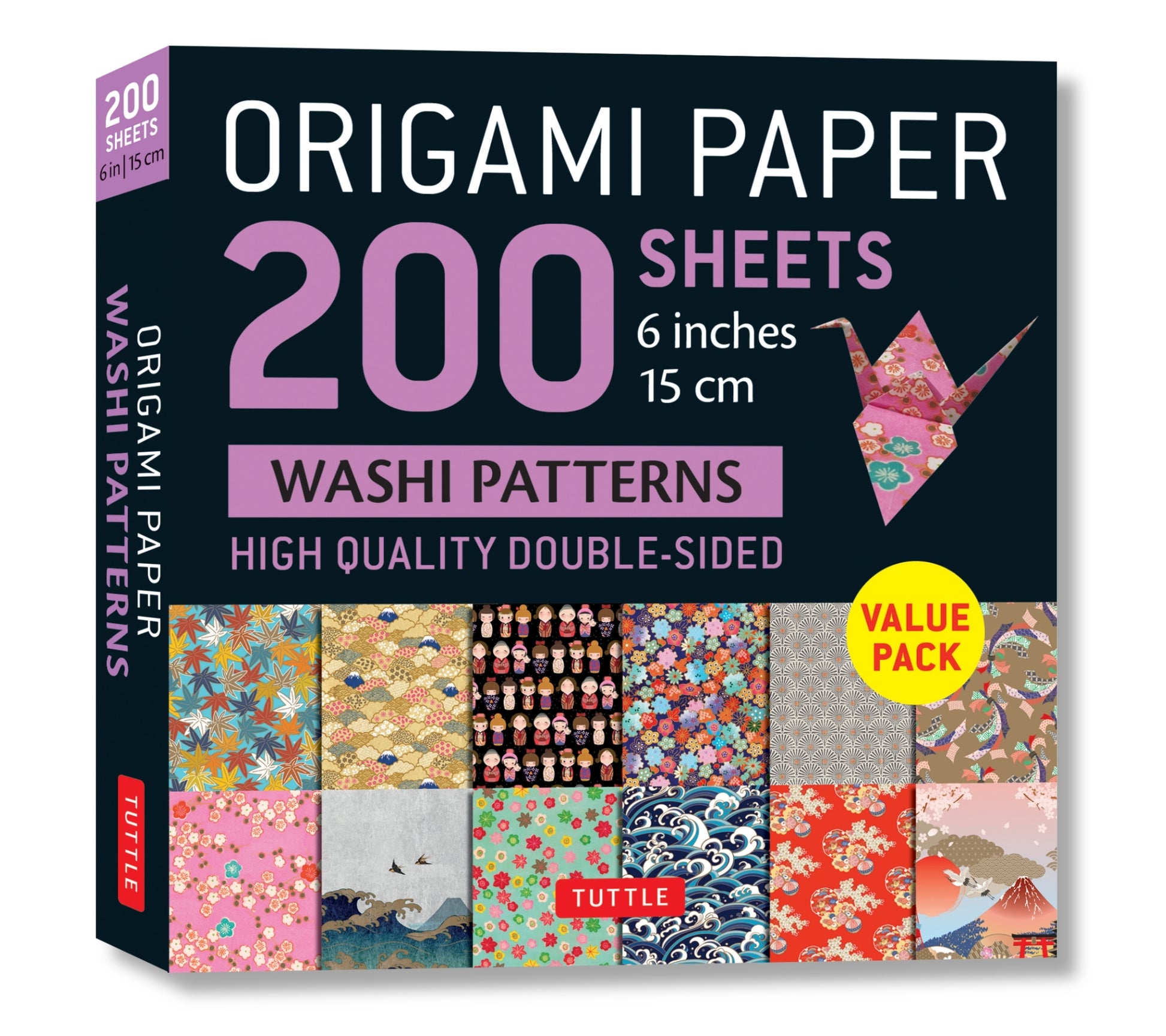 Origami Paper 200 sheets Washi Patterns 6" (15 cm)