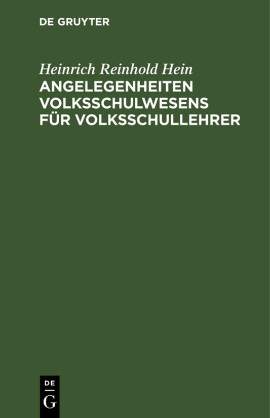 Angelegenheiten Volksschulwesens für Volksschullehrer