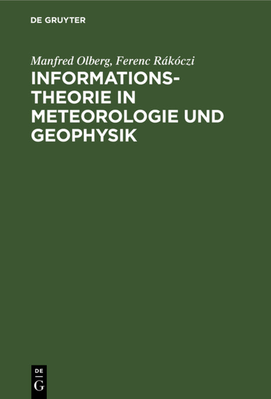 Informationstheorie in Meteorologie und Geophysik