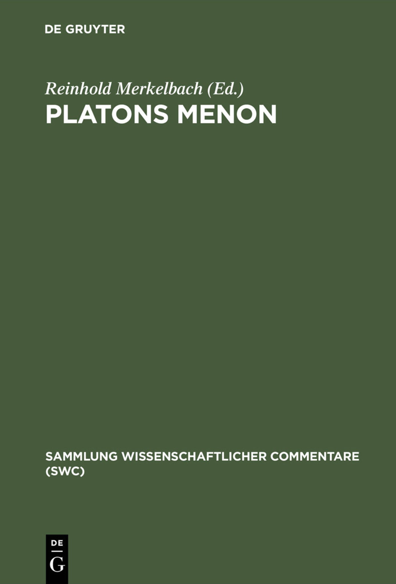Cover image for Platons Menon ISBN 9783598774225