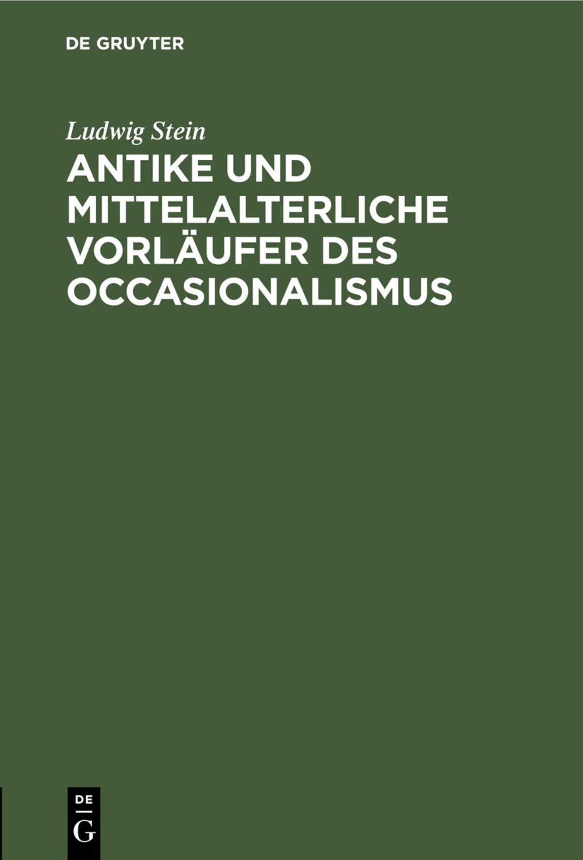 Antike und mittelalterliche Vorläufer des Occasionalismus