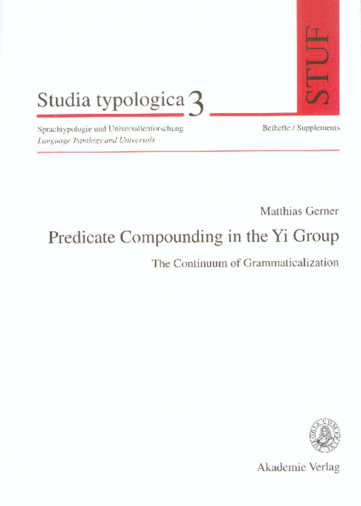 Cover image for Predicate Compounding in the Yi-Group ISBN 9783050036649