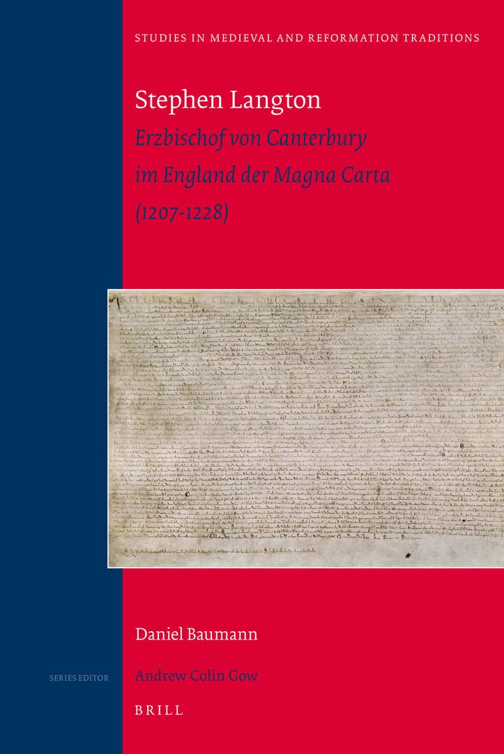 Cover image for Stephen Langton: Erzbischof von Canterbury im England der Magna Carta (1207-1228) ISBN 9789004176805