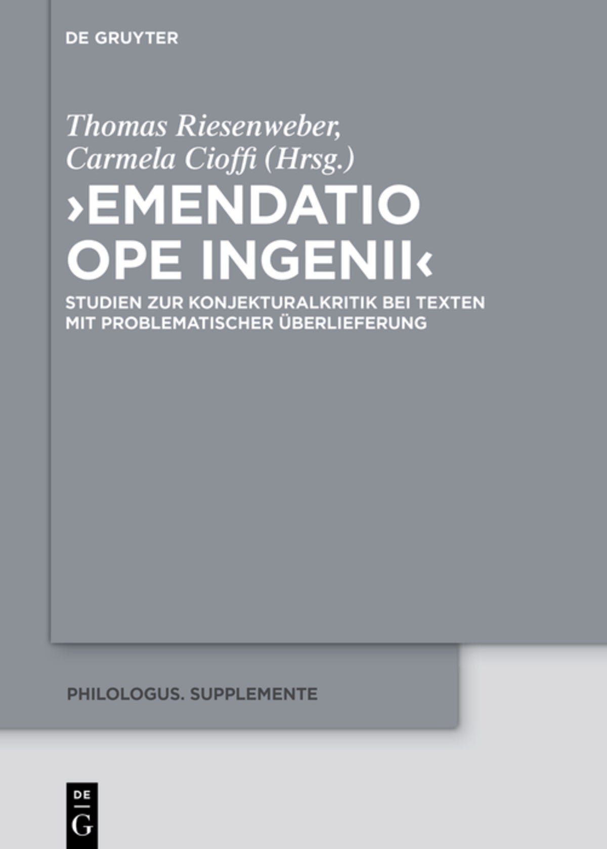 ›Emendatio ope ingenii‹