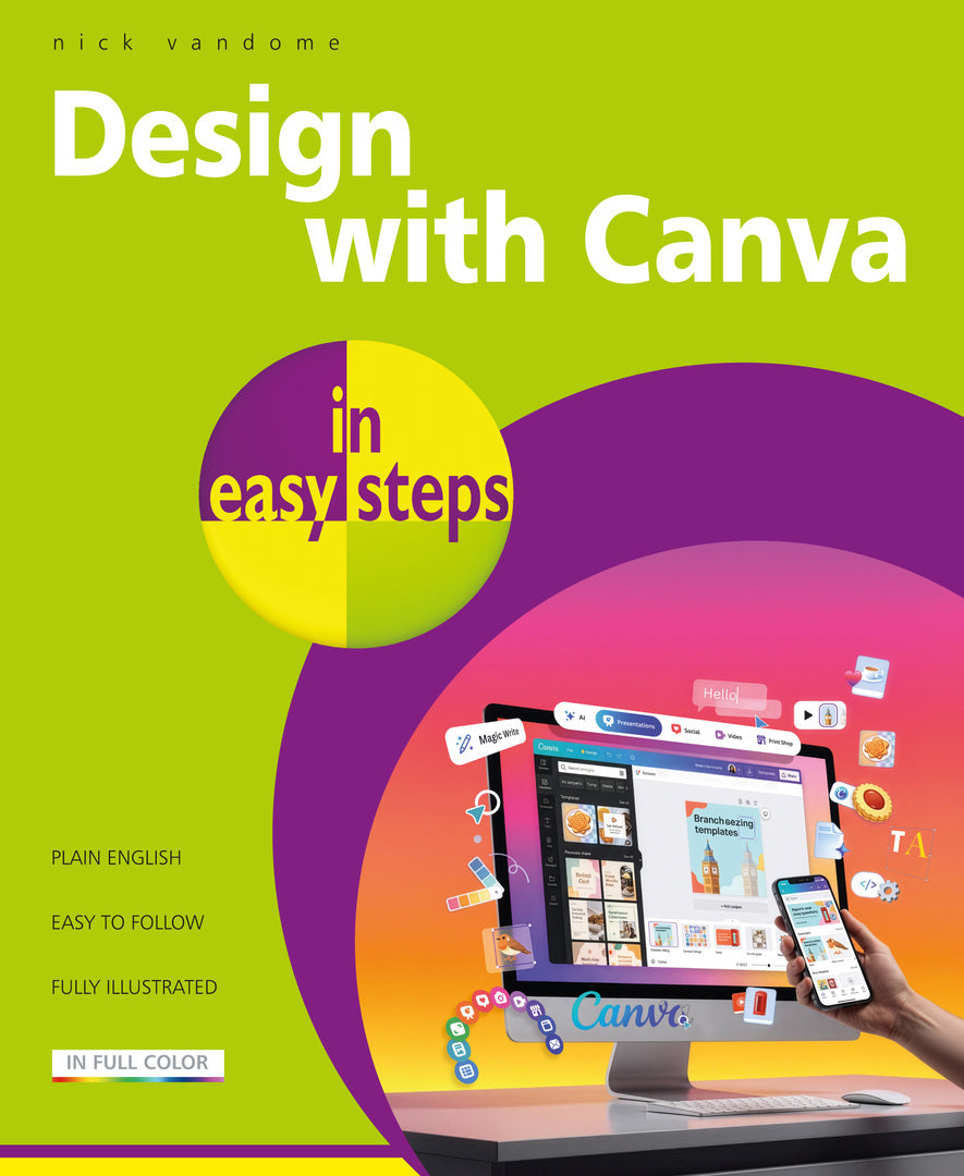 Cover image for Design with Canva in easy steps ISBN 9781787910676