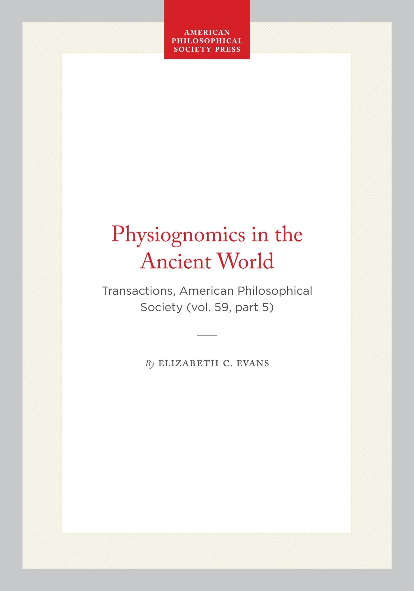 Physiognomics in the Ancient World
