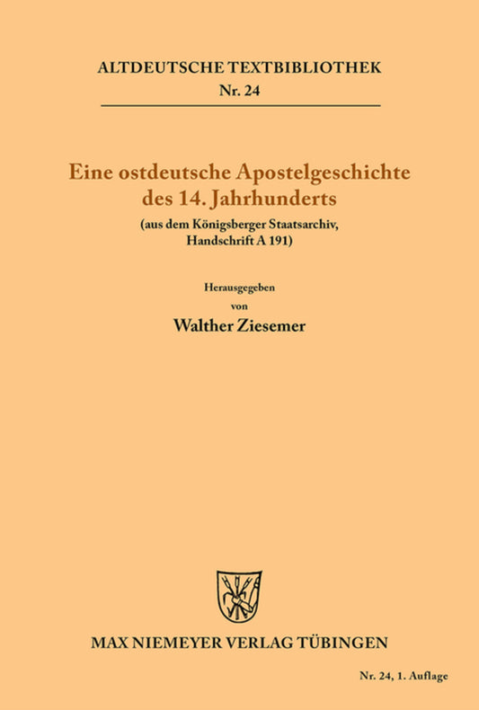 Eine ostdeutsche Apostelgeschichte des 14. Jahrhunderts