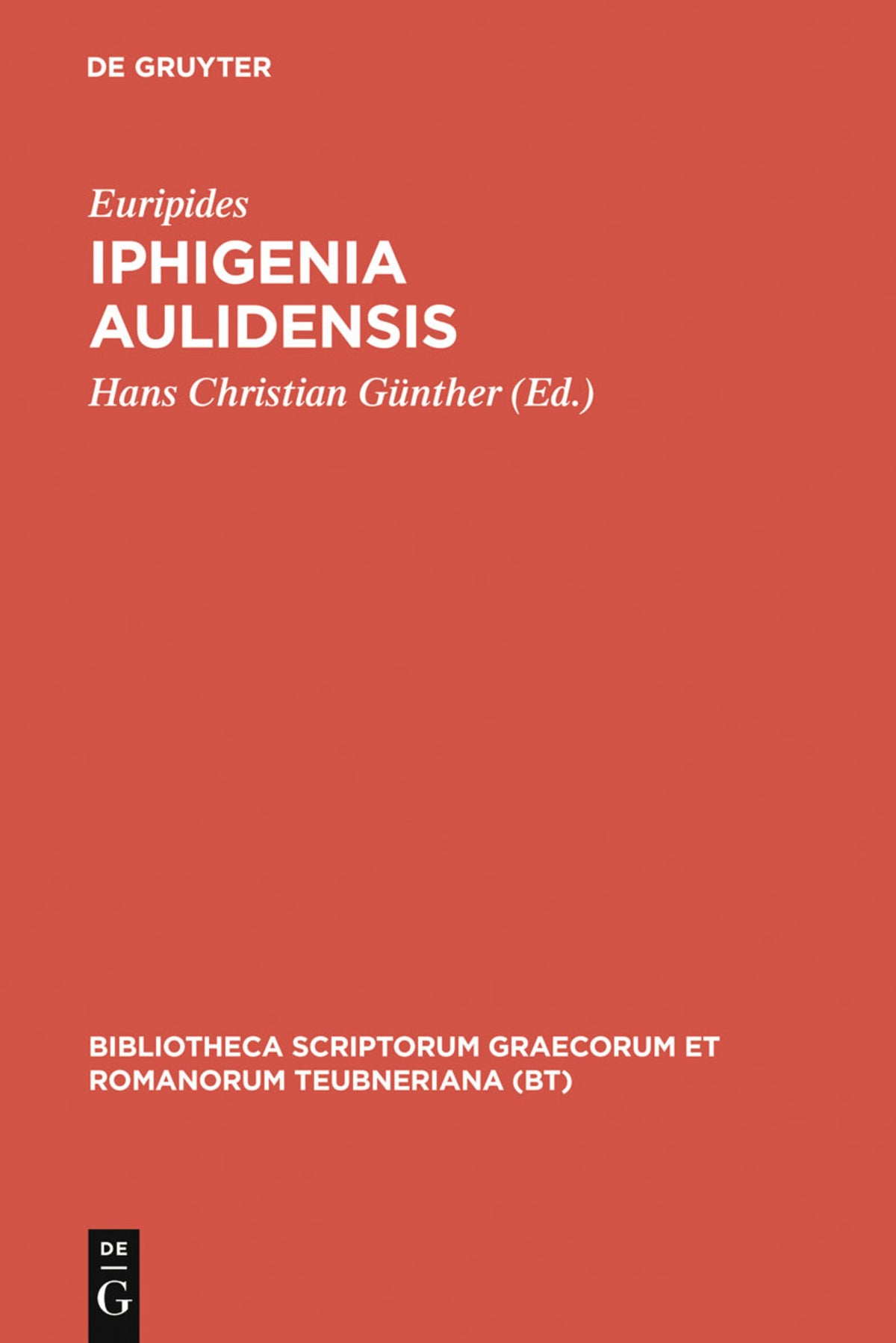Cover image for Iphigenia Aulidensis ISBN 9783598713323