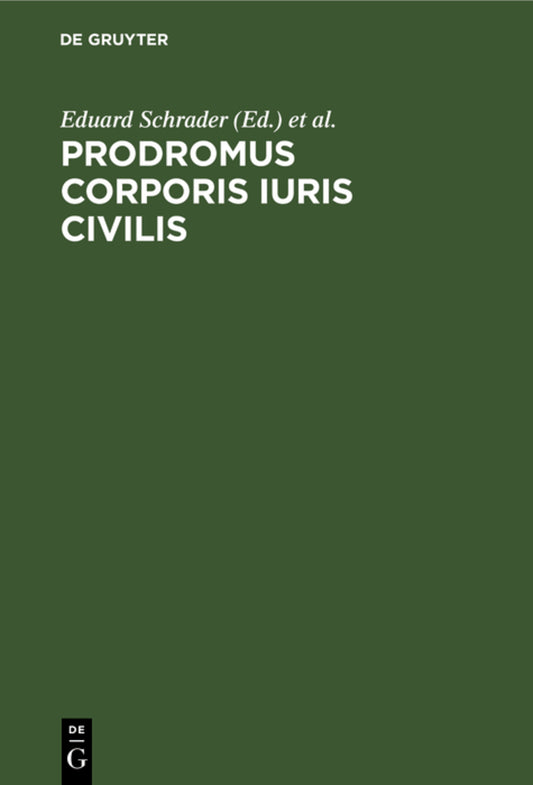 Prodromus corporis iuris civilis