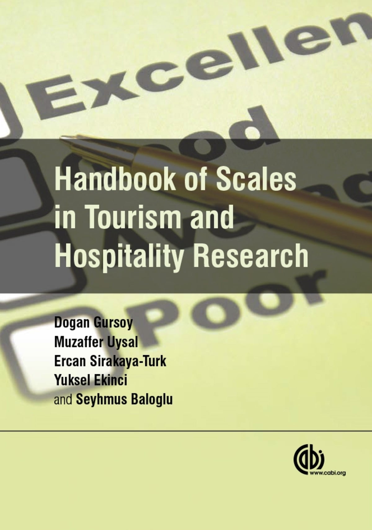 Cover image for Handbook of Scales in Tourism and Hospitality Research ISBN 9781780644530