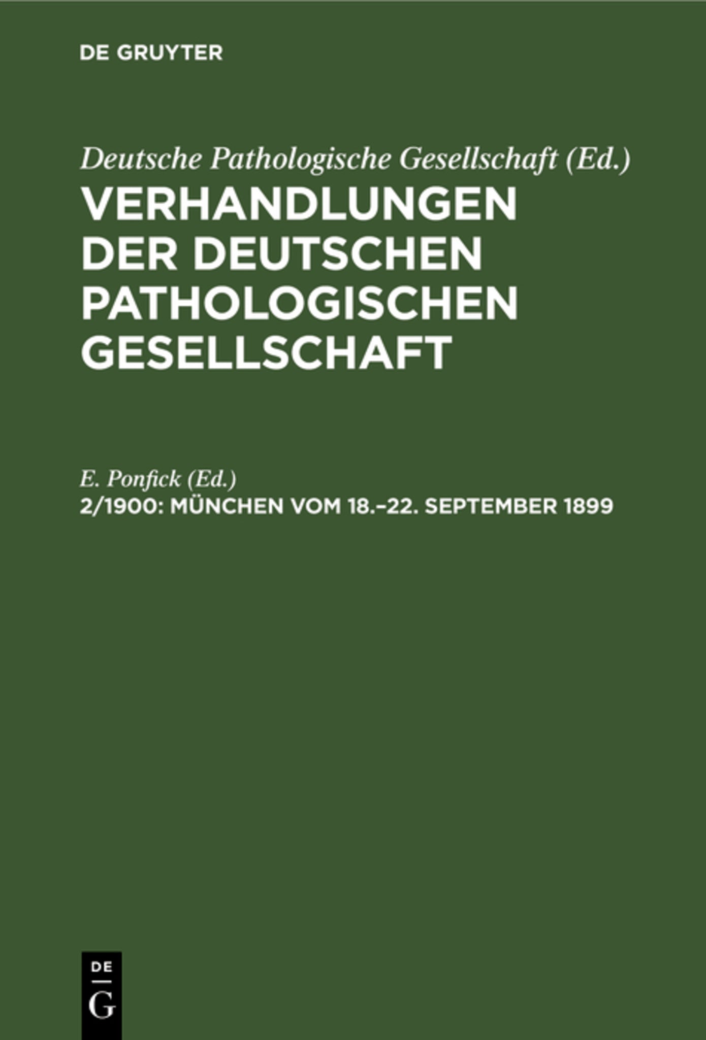 München vom 18.–22. September 1899