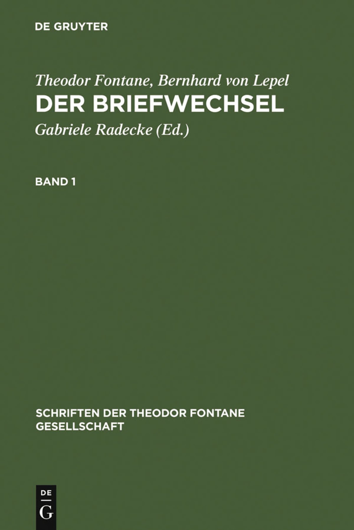 Cover image for Der Briefwechsel ISBN 9783110163544