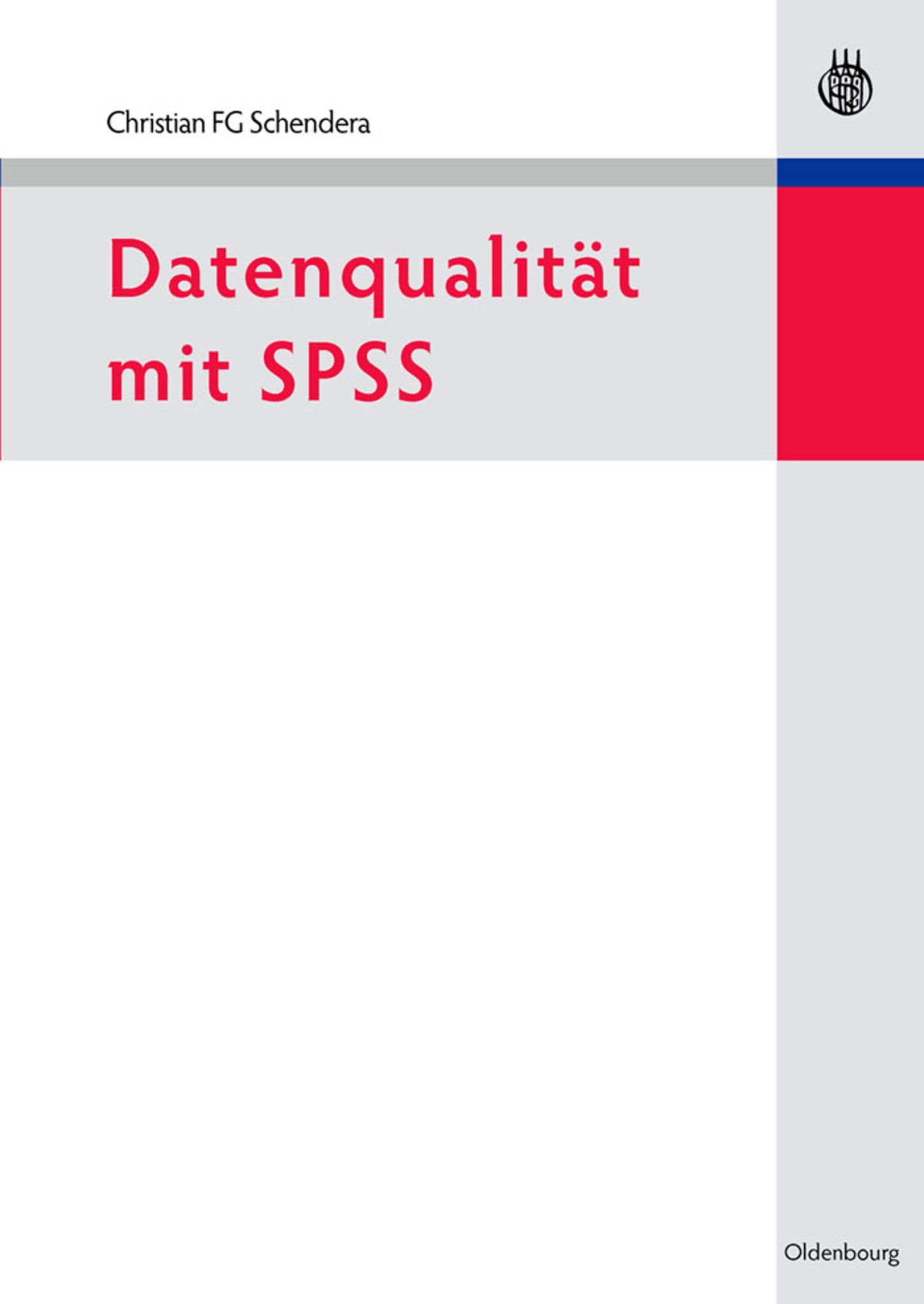 Cover image for Datenqualität mit SPSS ISBN 9783486582147