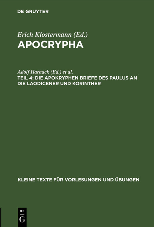 Die apokryphen Briefe des Paulus an die Laodicener und Korinther