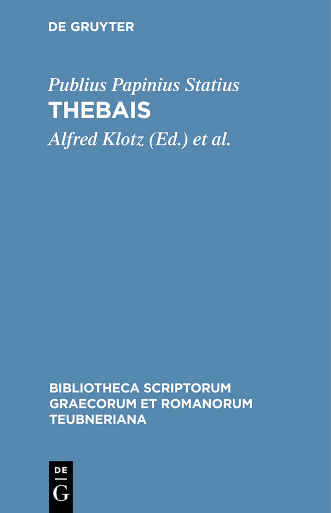 Cover image for Thebais ISBN 9783598701788