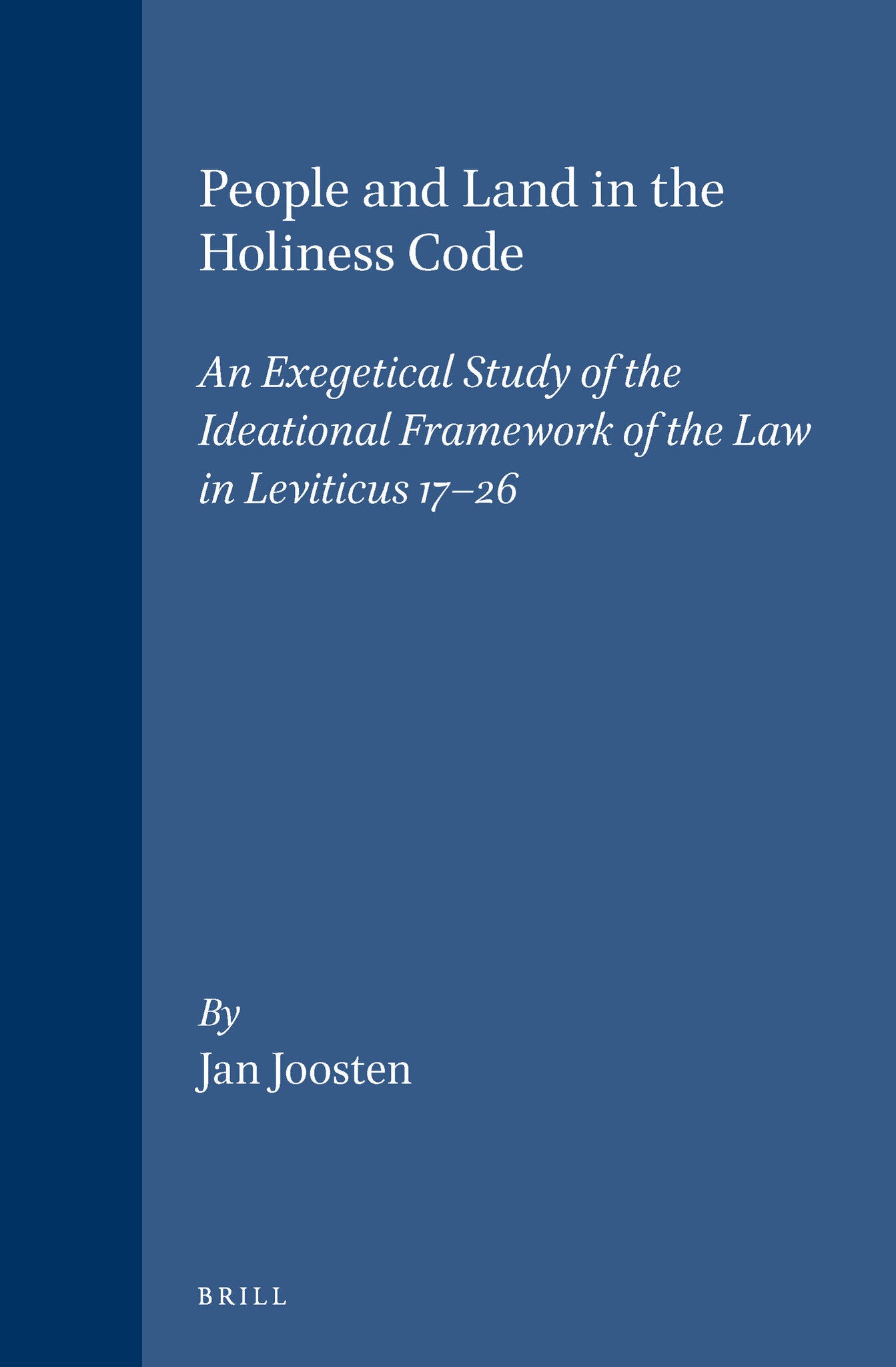People and Land in the Holiness Code