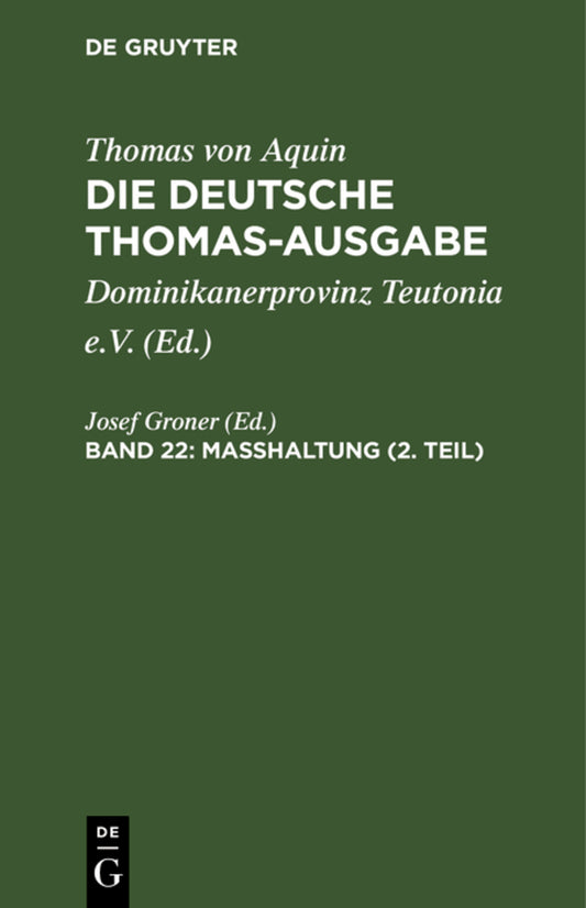 Masshaltung (2. Teil)