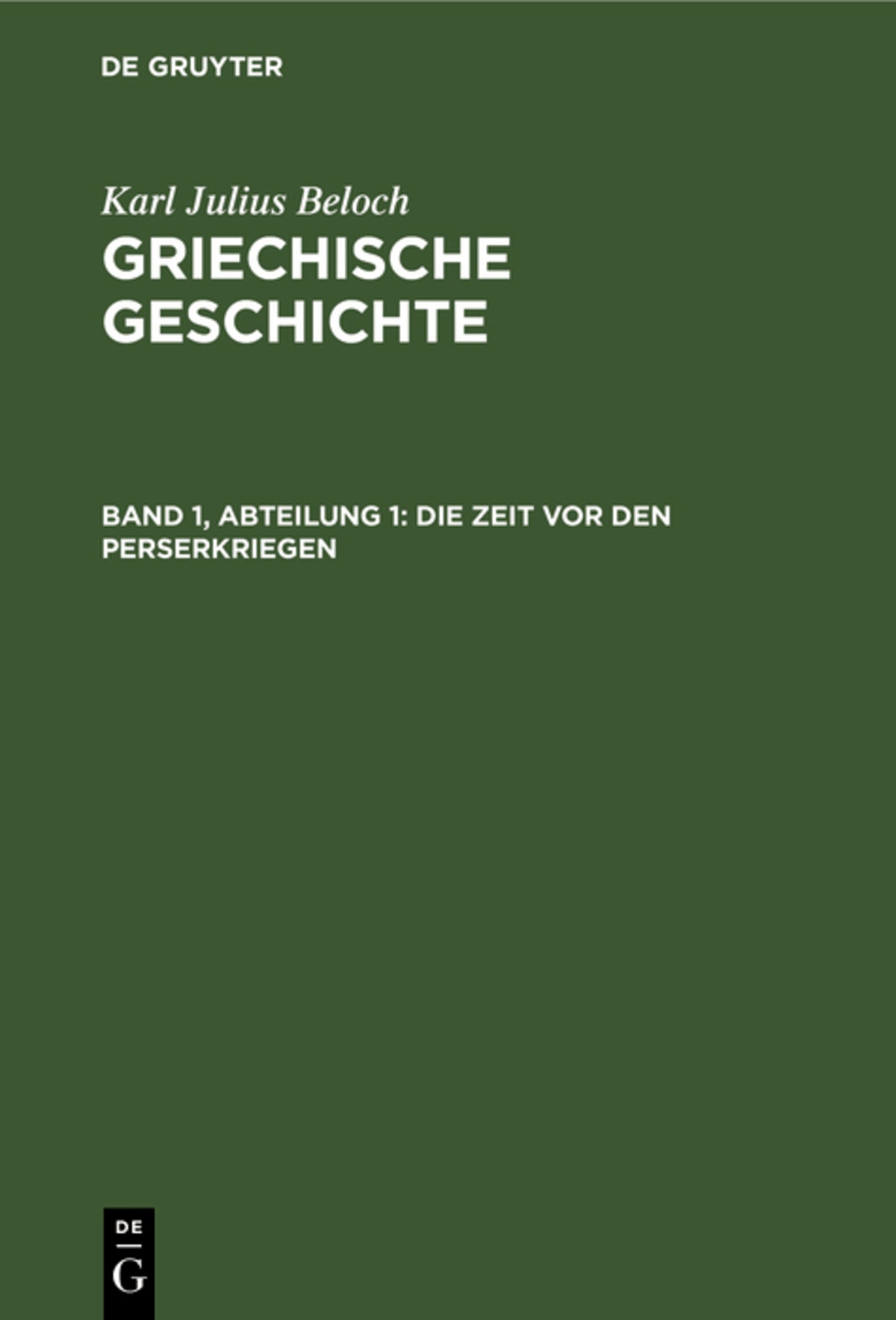 Cover image for Die Zeit vor den Perserkriegen ISBN 9783112366219