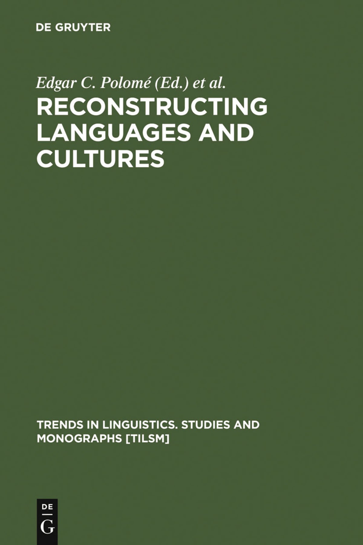 Cover image for Reconstructing Languages and Cultures ISBN 9783110126716