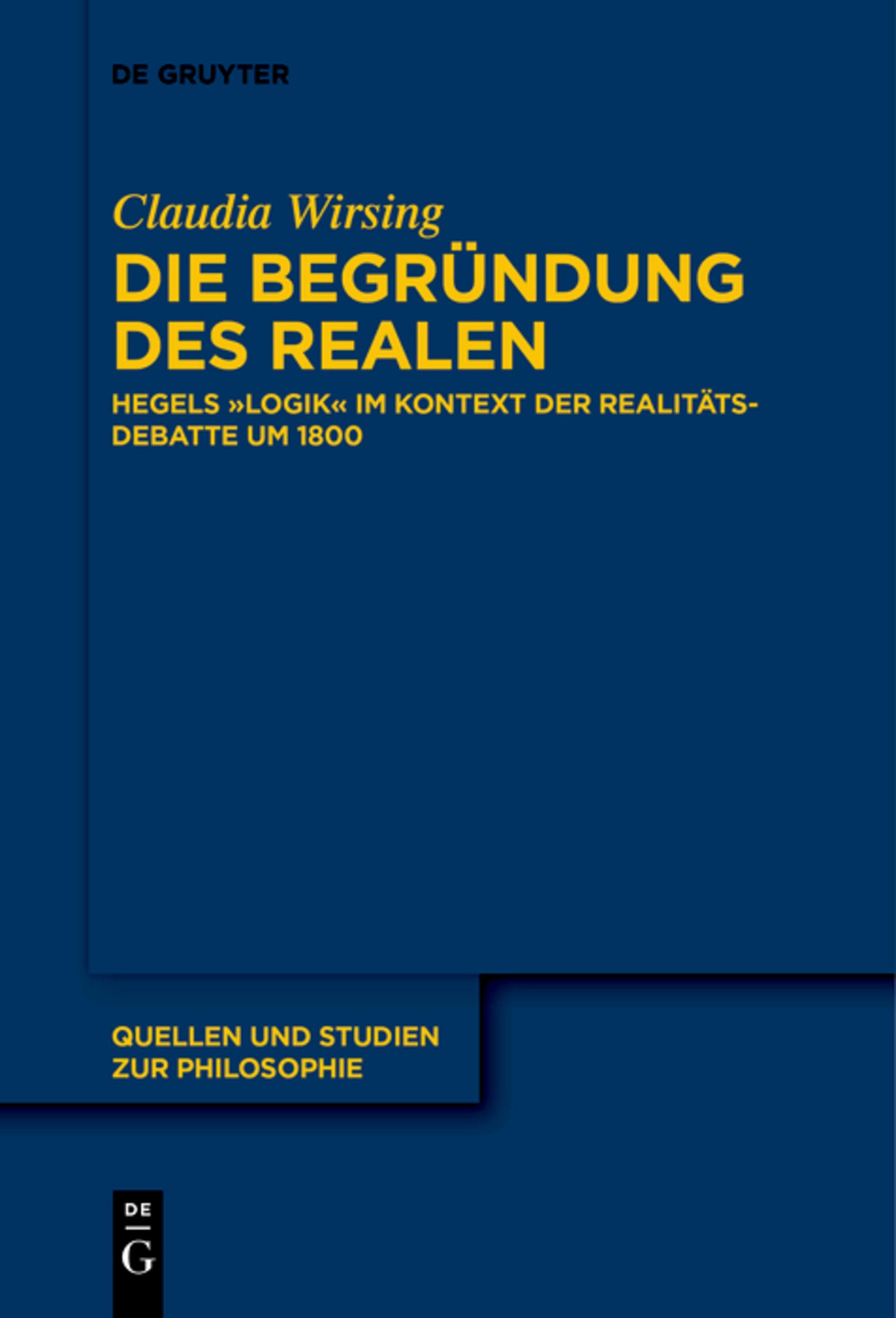 Die Begründung des Realen