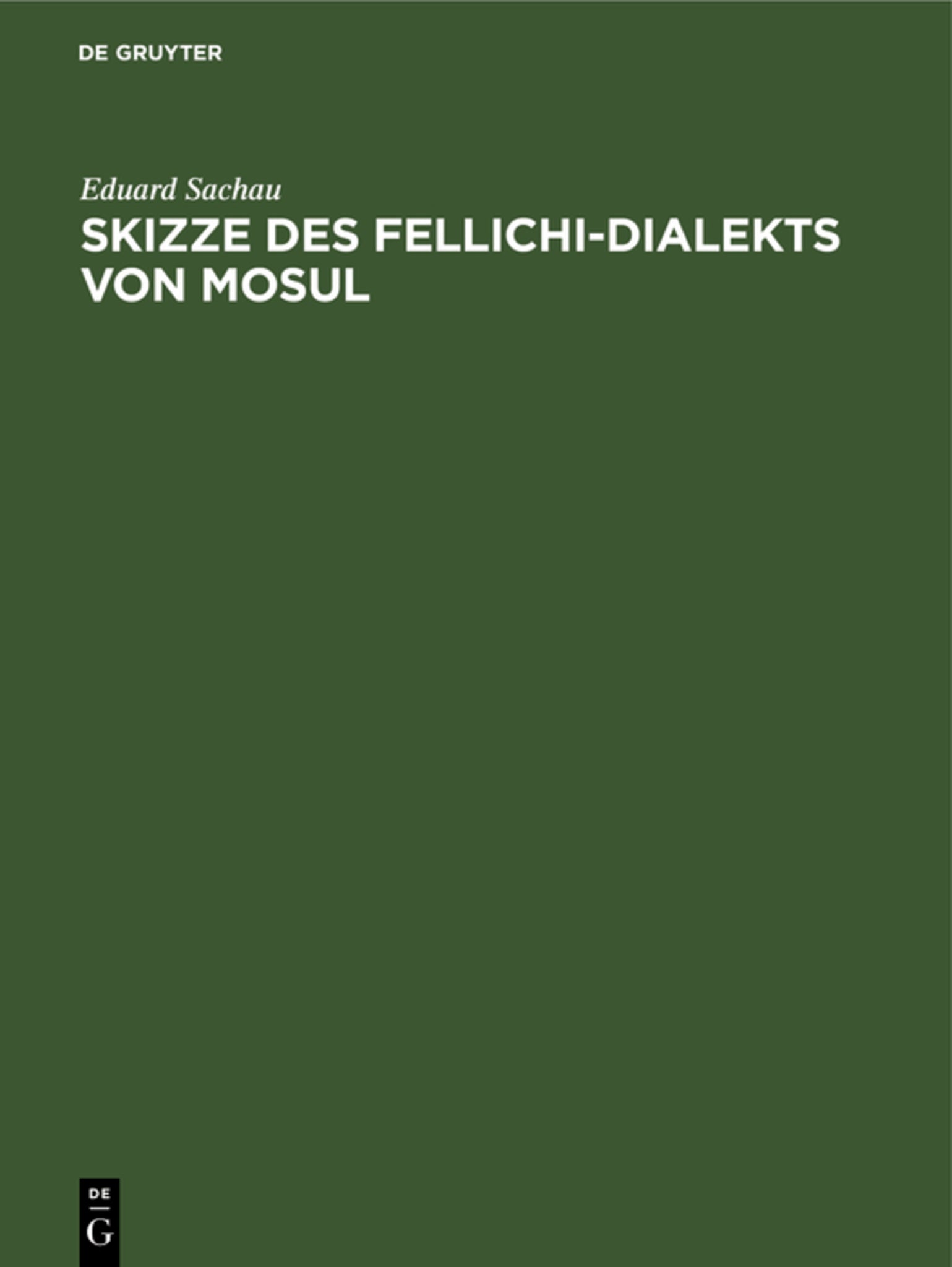 Skizze des Fellichi-Dialekts von Mosul