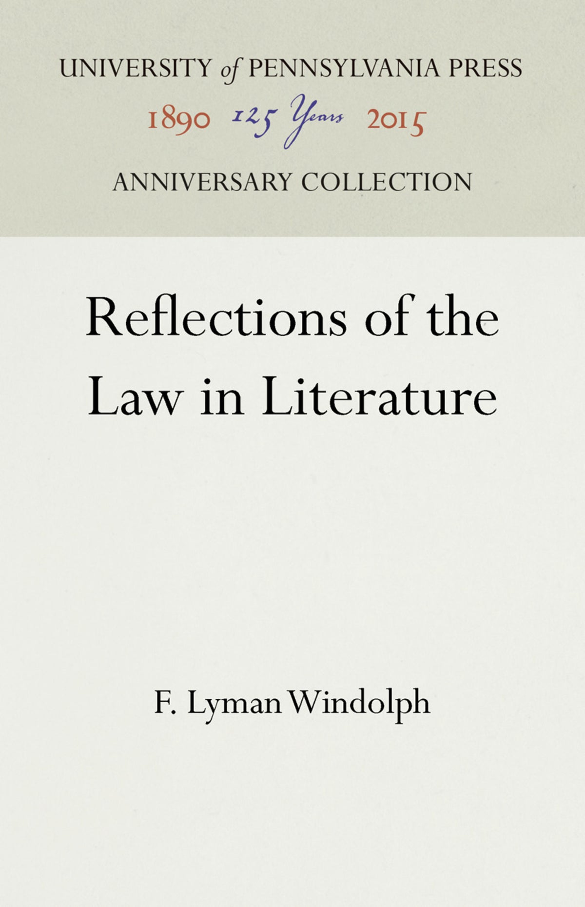 Cover image for Reflections of the Law in Literature ISBN 9781512819380