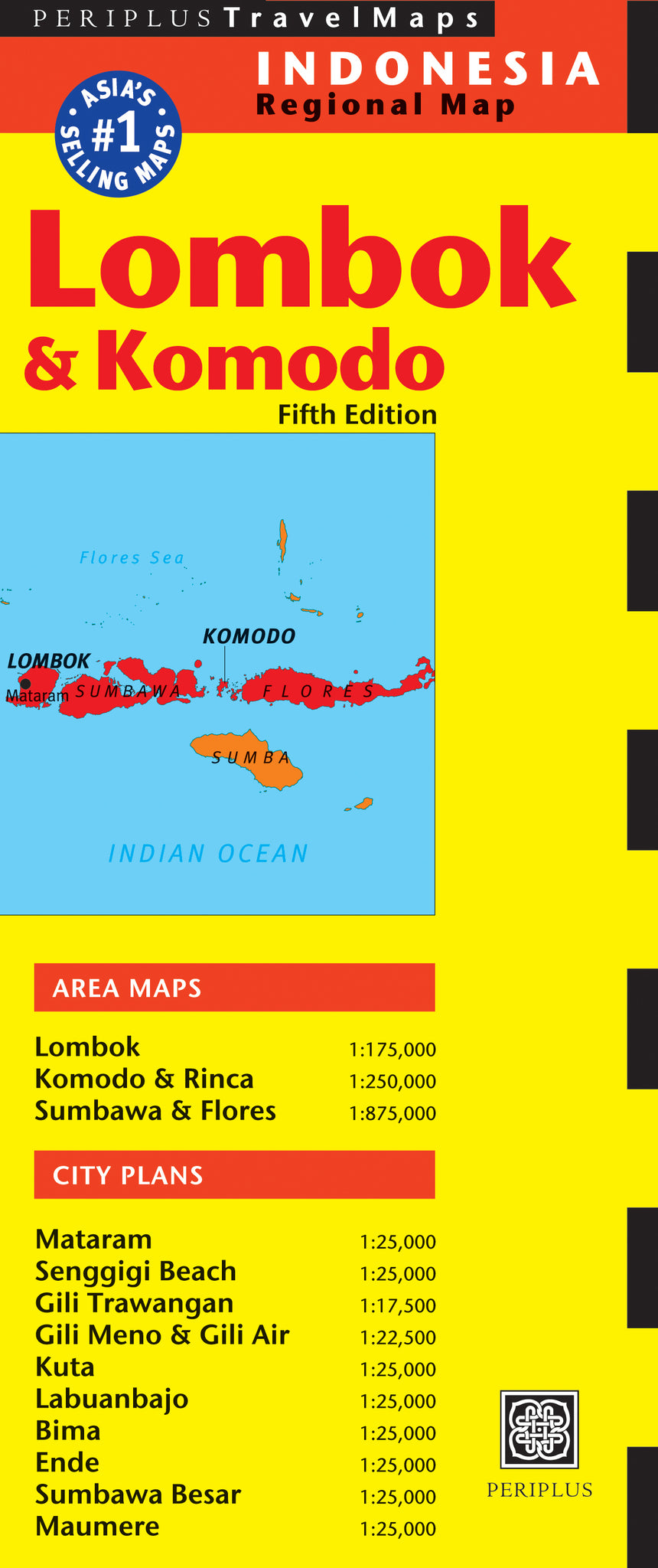 Lombok & Komodo Travel Map Fifth Edition