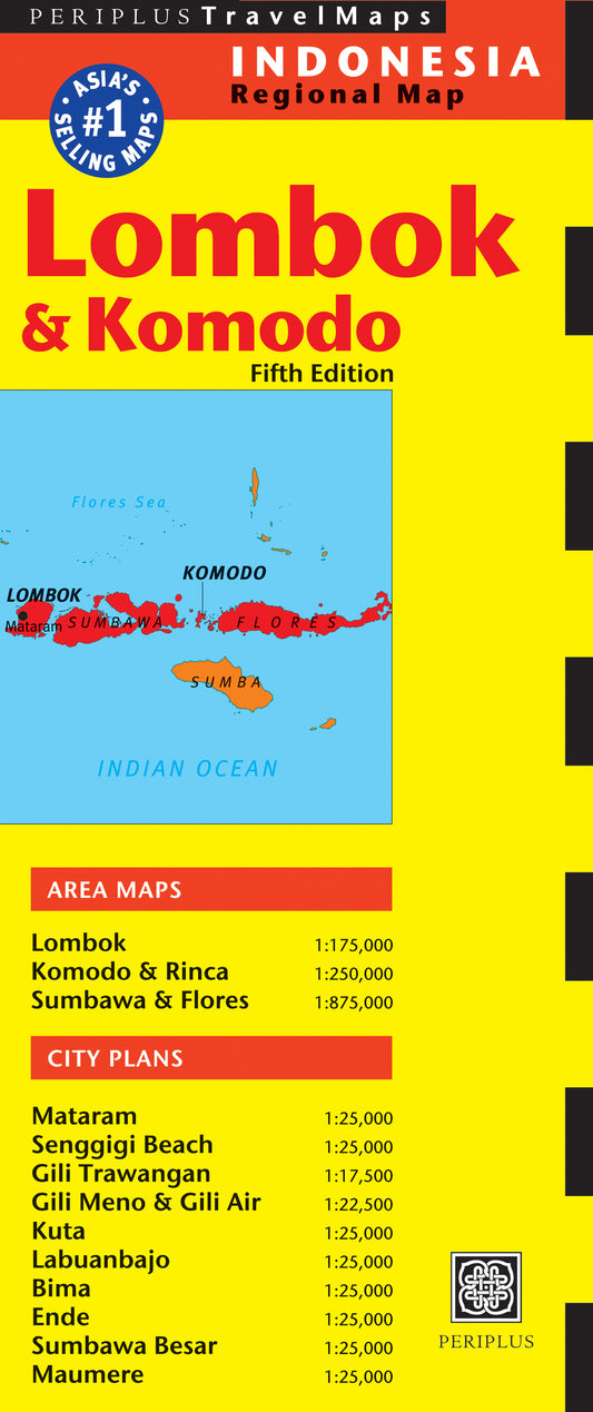 Lombok & Komodo Travel Map Fifth Edition