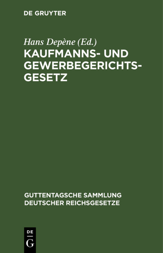 Kaufmanns- und Gewerbegerichtsgesetz
