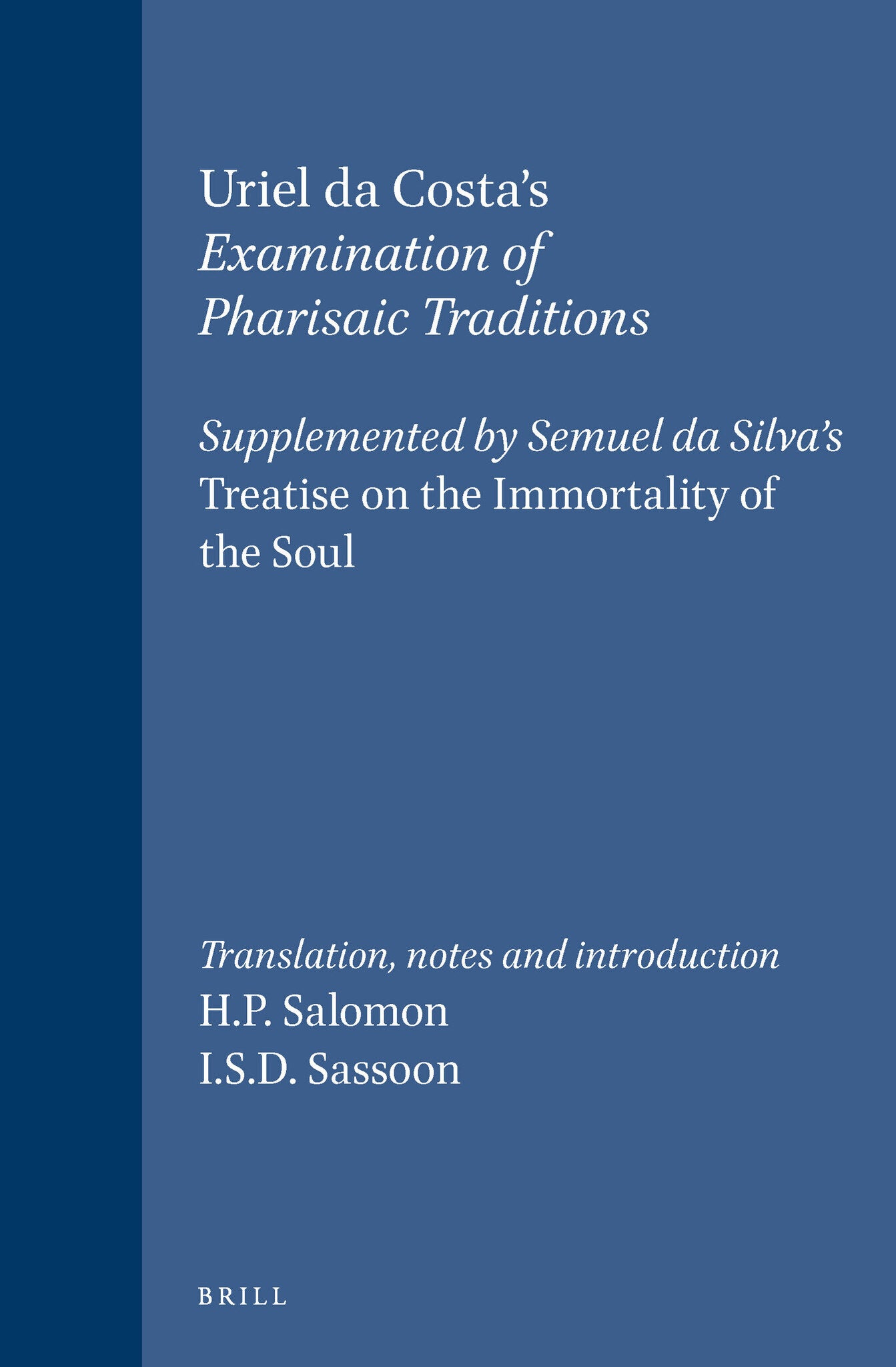 Cover image for Examination of Pharisaic Traditions ISBN 9789004099234